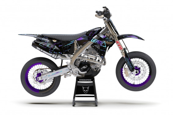 Dirt Bike Graphics for TM Racing Rhyme Black