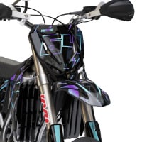 Dirt Bike Graphics for TM Racing Rhyme Black Front