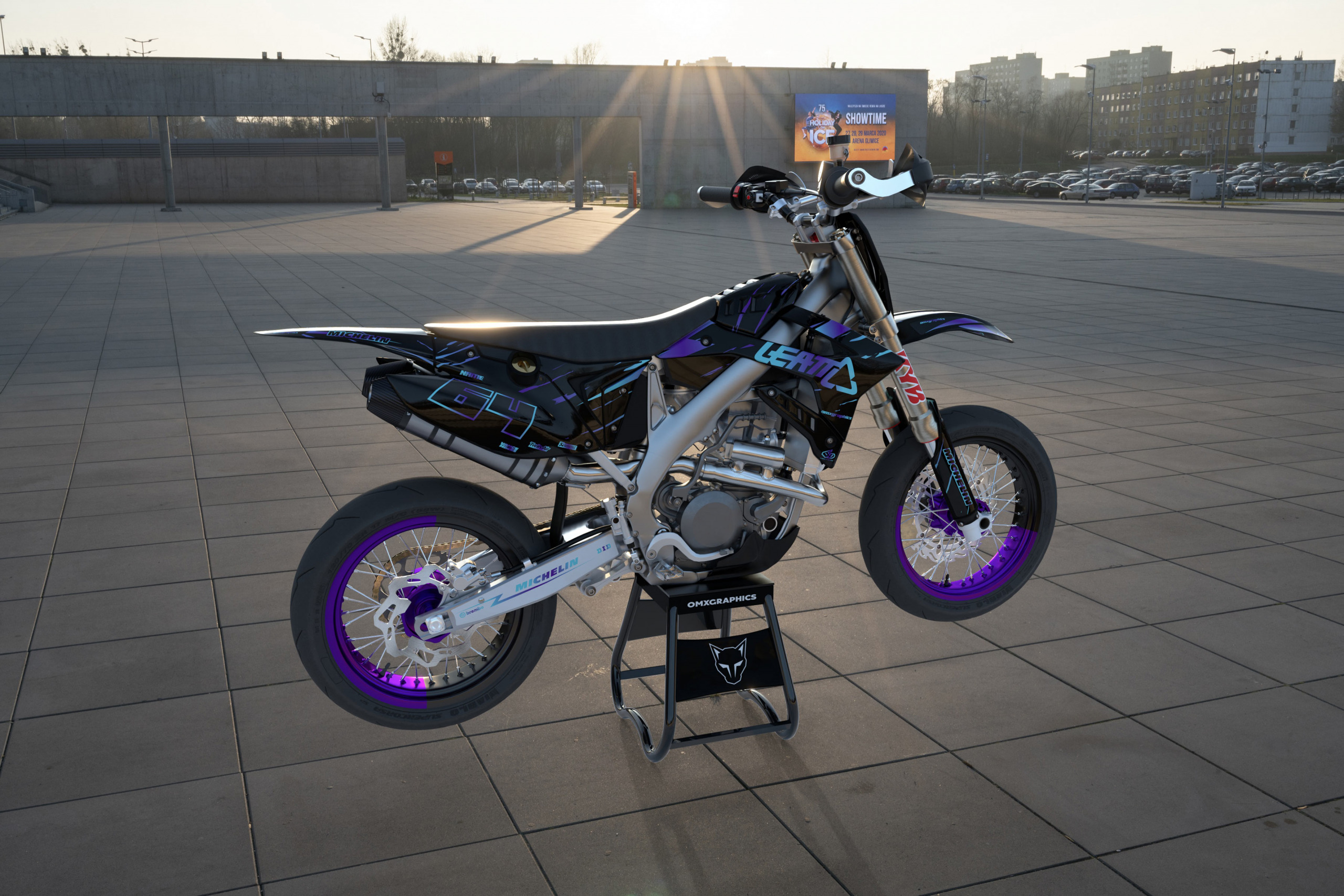 Dirt Bike Graphics for TM Racing Rhyme Black Promo
