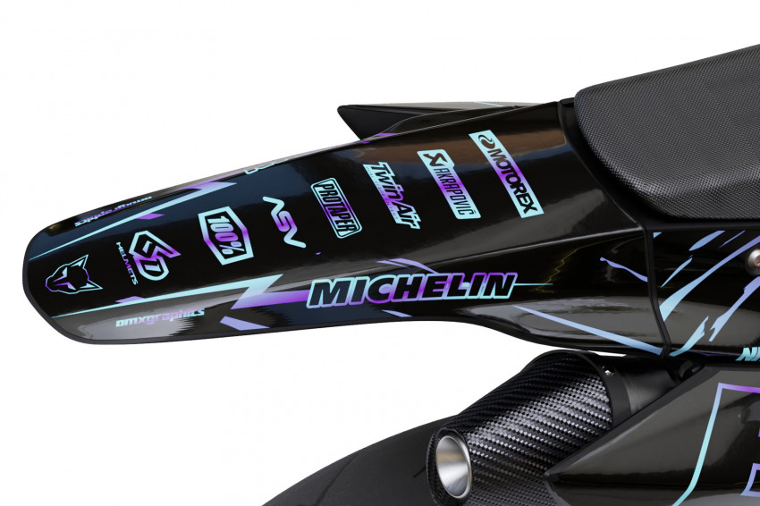 Dirt Bike Graphics for TM Racing Rhyme Black Tail