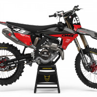Dirt Bike Graphics for Triumph Frost Red