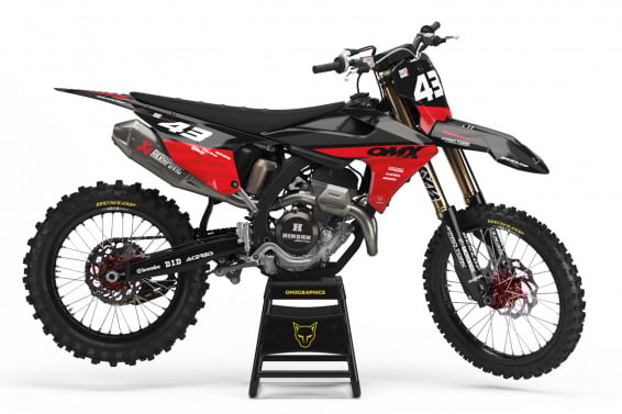 Dirt Bike Graphics for Triumph Frost Red