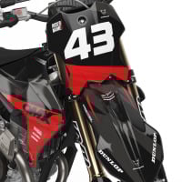 Dirt Bike Graphics for Triumph Frost Red Front