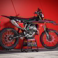 Dirt Bike Graphics for Triumph Frost Red Promo