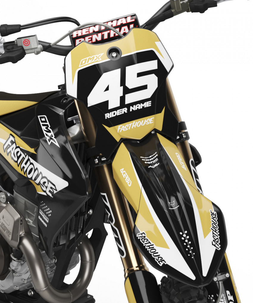 Dirt Bike Graphics for Triumph Stealth Sand Front