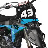 MX Graphics for KTM Dirt Bike Frost Blue Front