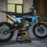 MX Graphics for KTM Dirt Bike Frost Blue Promo