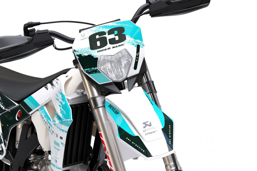 MX Graphics for Sherco Dirt Bike Hangout Blue Front