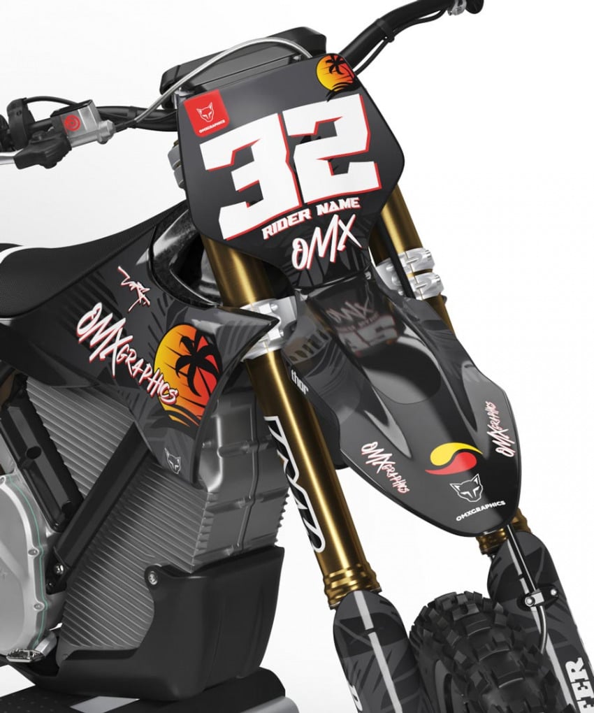 MX Graphics for Stark Varg Tropical Grey Front