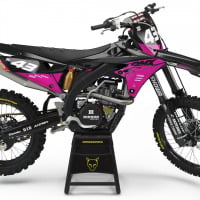 MX Graphics for Suzuki Dirt Bike Frost Pink