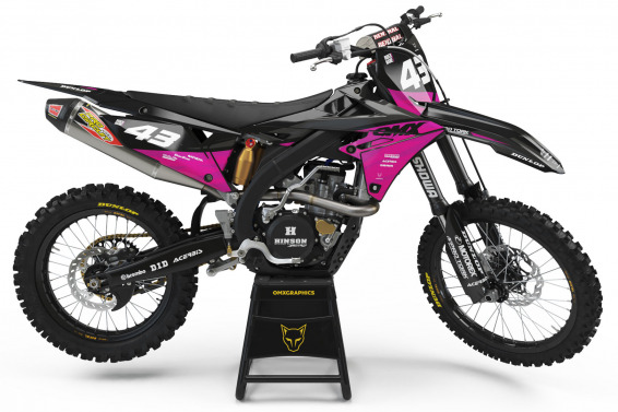 MX Graphics for Suzuki Dirt Bike Frost Pink