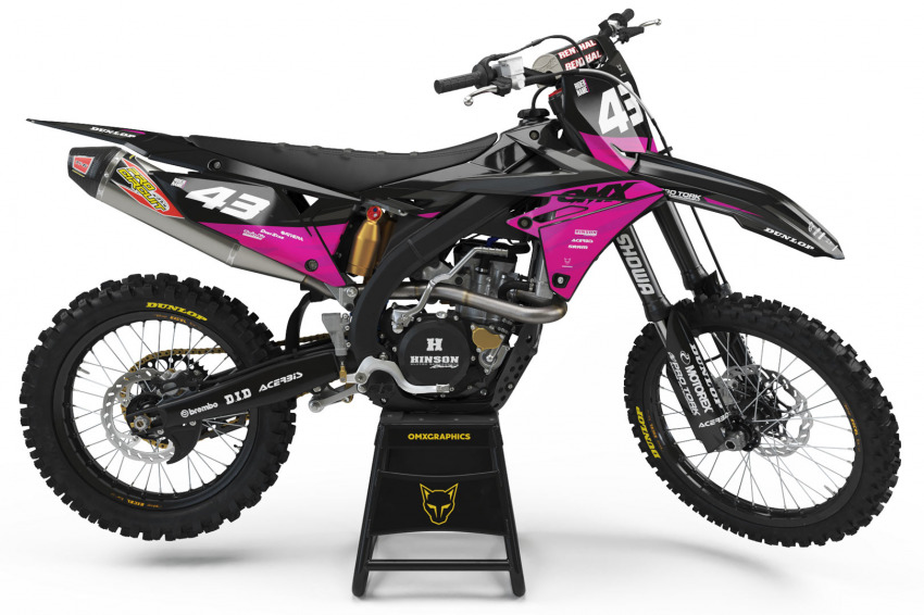 MX Graphics for Suzuki Dirt Bike Frost Pink