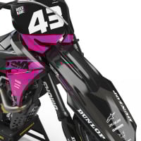 MX Graphics for Suzuki Dirt Bike Frost Pink FrontMX Graphics for Suzuki Dirt Bike Frost Pink Front