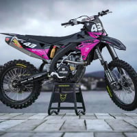 MX Graphics for Suzuki Dirt Bike Frost Pink Promo