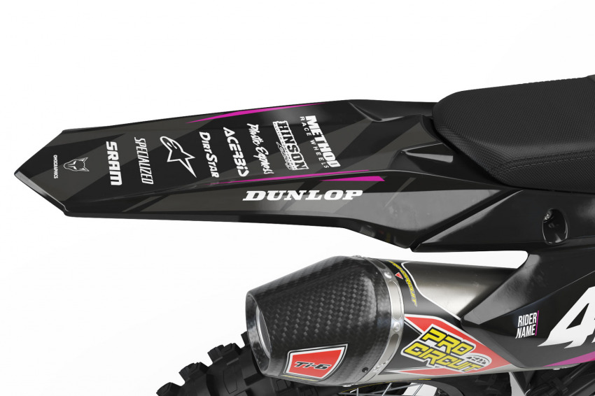 MX Graphics for Suzuki Dirt Bike Frost Pink Tail