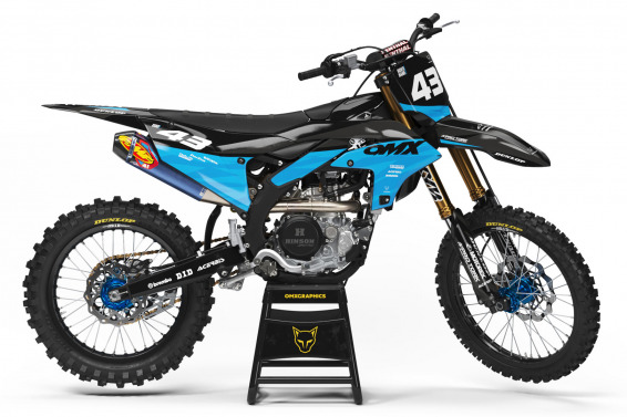 MX Graphics for Yamaha Dirt Bike Frost Blue