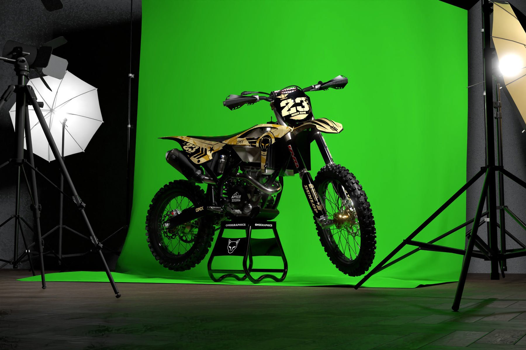 Mx Graphics Kit for Beta Dirt Bike Army Sand Promo