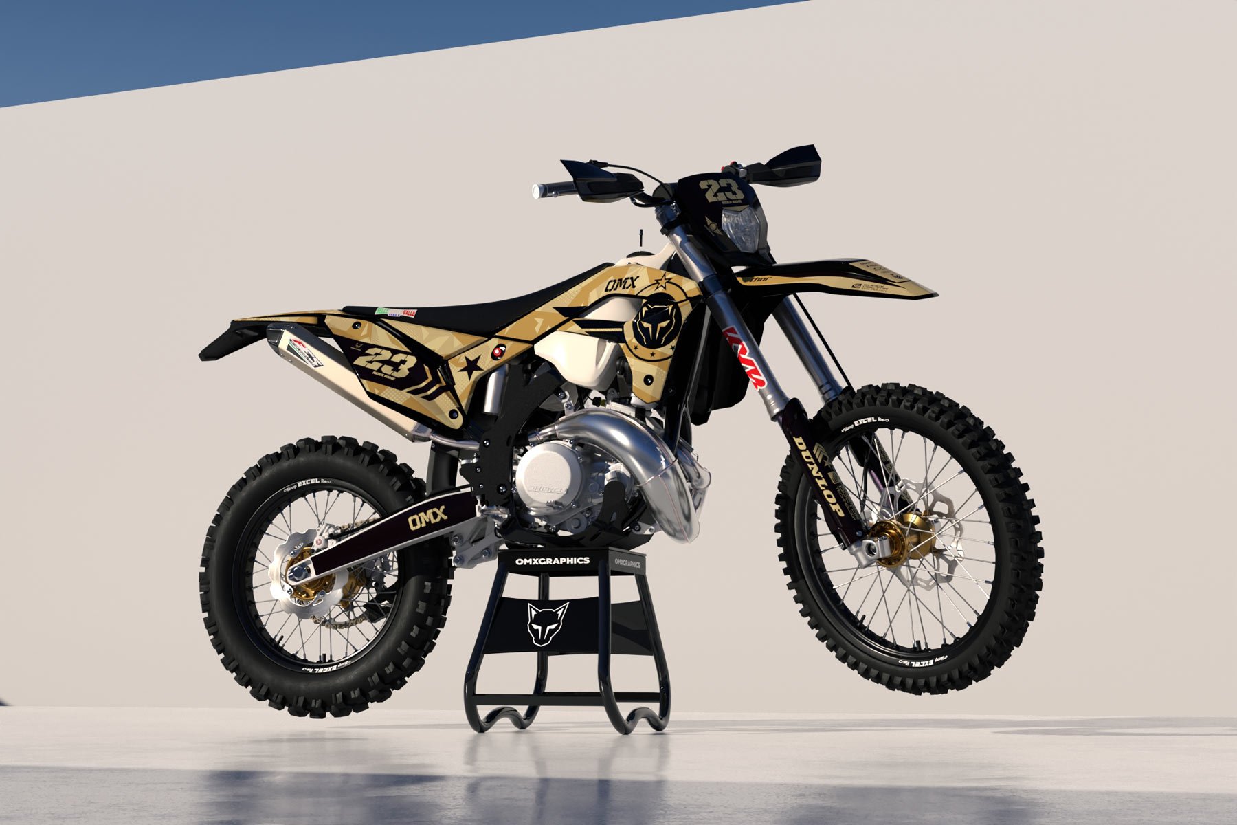 Mx Graphics Kit for Sherco Dirt Bike Army Sand Promo