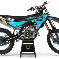 Blue Dirt Bike Graphics for Kawasaki Frost