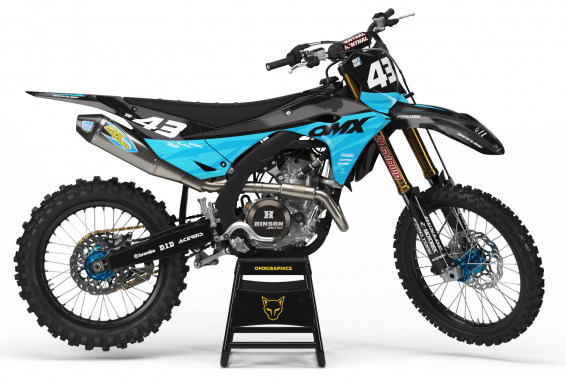 Blue Dirt Bike Graphics for Kawasaki Frost
