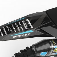 Blue Dirt Bike Graphics for Kawasaki Frost Tail