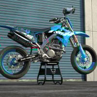 Blue Dirt Bike Graphics for TM Racing Local Promo