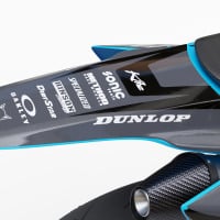 Blue Dirt Bike Graphics for TM Racing Local Tail