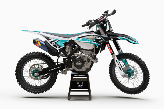 Blue MX Graphics Kit for Beta Dirt Bike Thunder