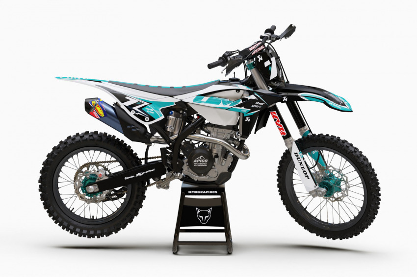 Blue MX Graphics Kit for Beta Dirt Bike Thunder