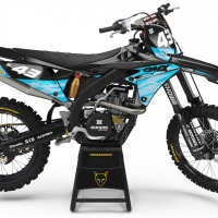 Dirt Bike Graphics Kit for Suzuki Frost Blue