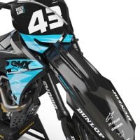 Dirt Bike Graphics Kit for Suzuki Frost Blue Front