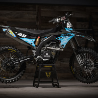Dirt Bike Graphics Kit for Suzuki Frost Blue Promo