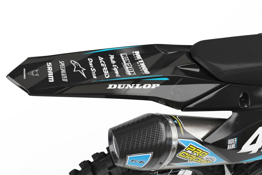 Dirt Bike Graphics Kit for Suzuki Frost Blue Tail