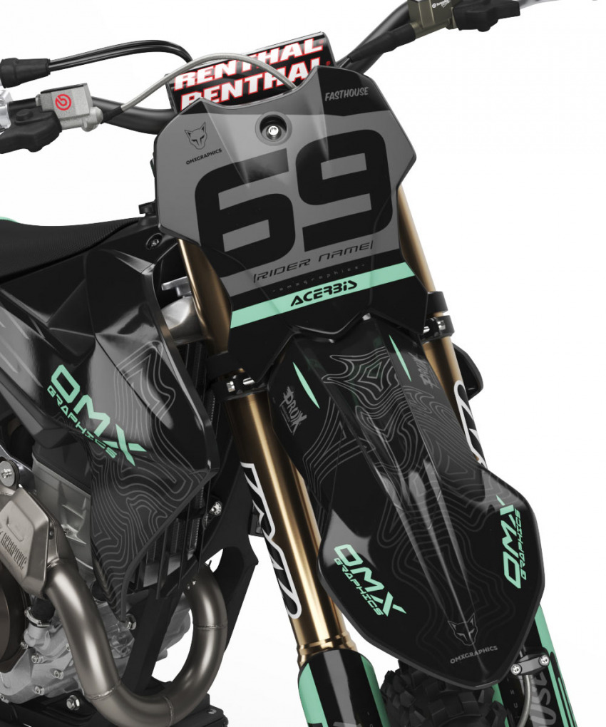 Dirt Bike Graphics Kit for Triumph Avenger Blue Front