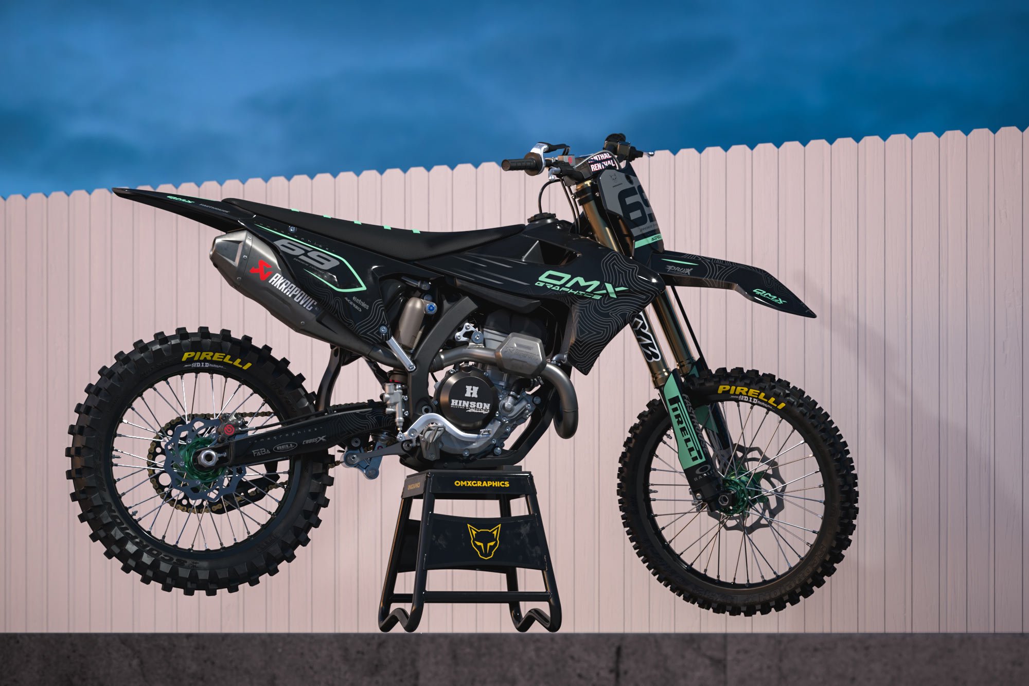 Dirt Bike Graphics Kit for Triumph Avenger Blue Promo