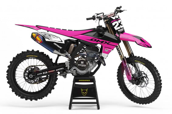 Dirt Bike Graphics Kit for Triumph Bandit Pink