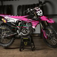 Dirt Bike Graphics Kit for Triumph Bandit Pink Promo