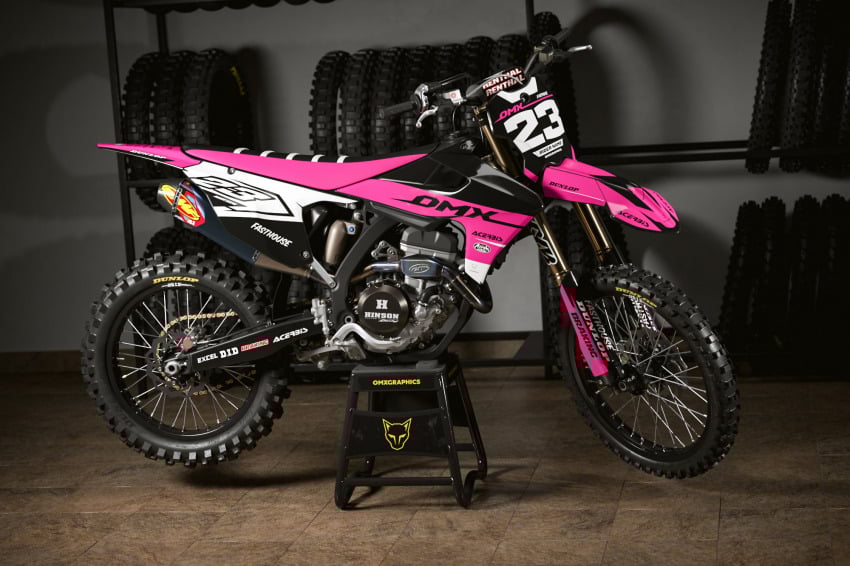 Dirt Bike Graphics Kit for Triumph Bandit Pink Promo