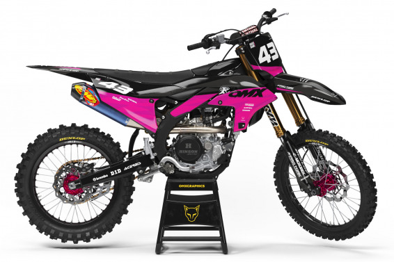 Dirt Bike Graphics Kit for Yamaha Frost Pink