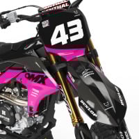 Dirt Bike Graphics Kit for Yamaha Frost Pink Front
