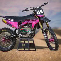 Dirt Bike Graphics Kit for Yamaha Frost Pink Promo