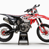 Dirt Bike Graphics for Beta Local Red