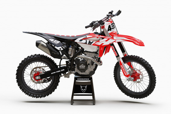 Dirt Bike Graphics for Beta Local Red
