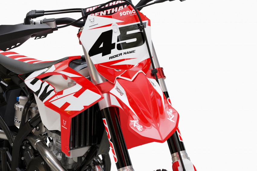 Dirt Bike Graphics for Beta Local Red Front