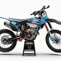 Dirt Bike Graphics for Beta Ominous Blue
