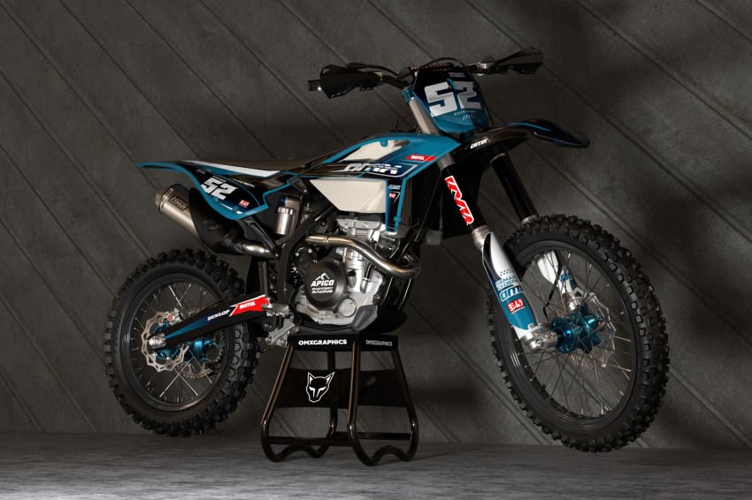 Dirt Bike Graphics for Beta Ominous Blue Promo