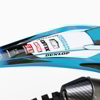 Dirt Bike Graphics for Beta Ominous Blue Tail