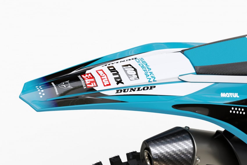 Dirt Bike Graphics for Beta Ominous Blue Tail