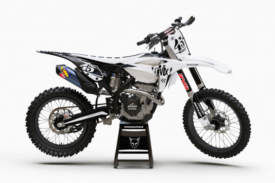 Dirt Bike Graphics for Beta Race White