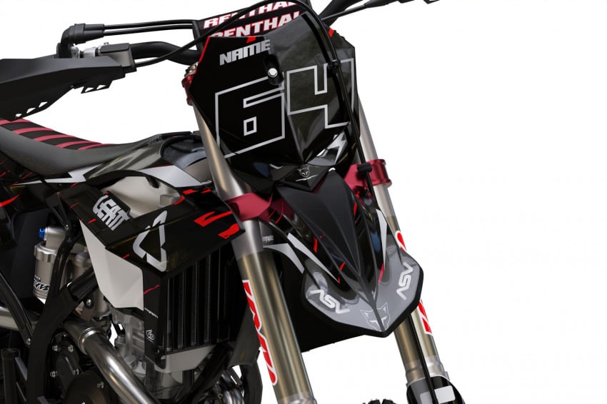 Dirt Bike Graphics for Beta Rhyme Black Front